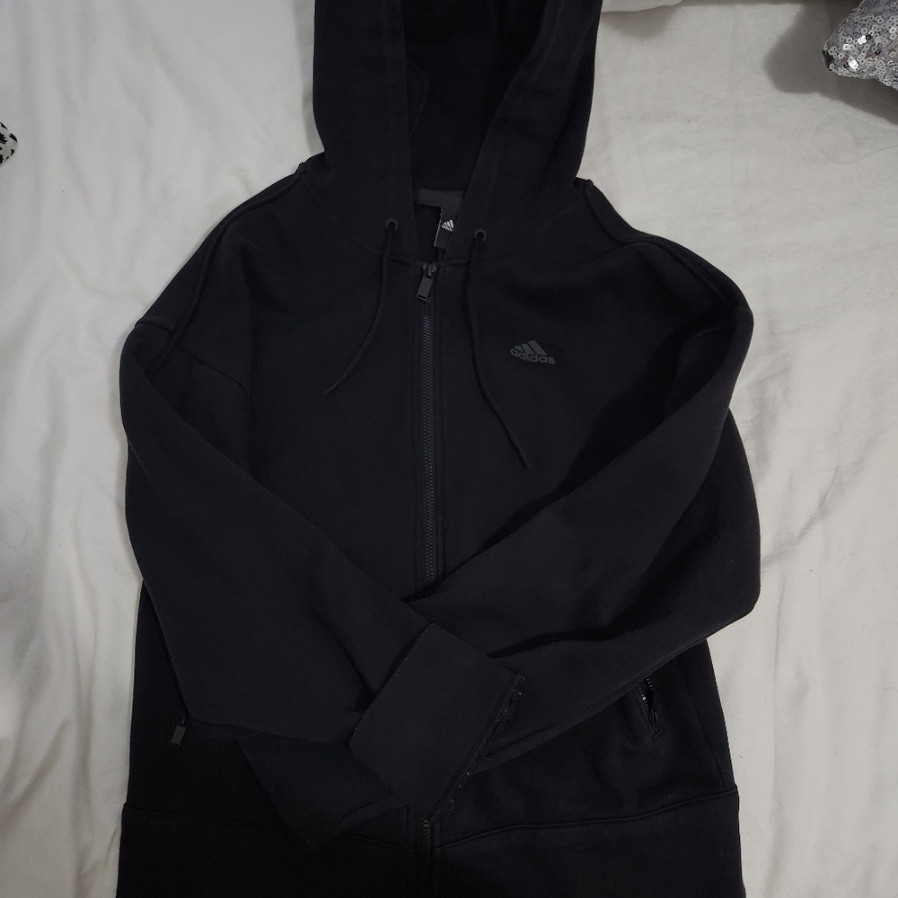 Adidas oversized zip hoodie Size S
